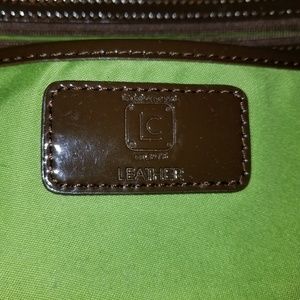 Liz Claiborne Leather and satin carry all!
